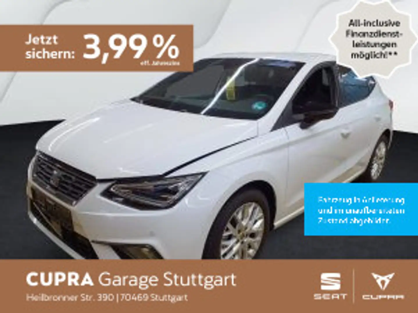 SEAT Ibiza FR-Line 1.0 TSI 85kW Weiß - 1