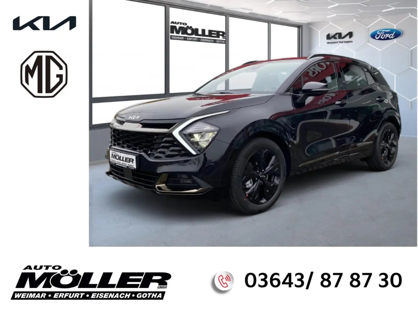 Kia Sportage Nightline 1.6T 48V DCT7 Kamera ACC Leder LED Nav Noir - 1