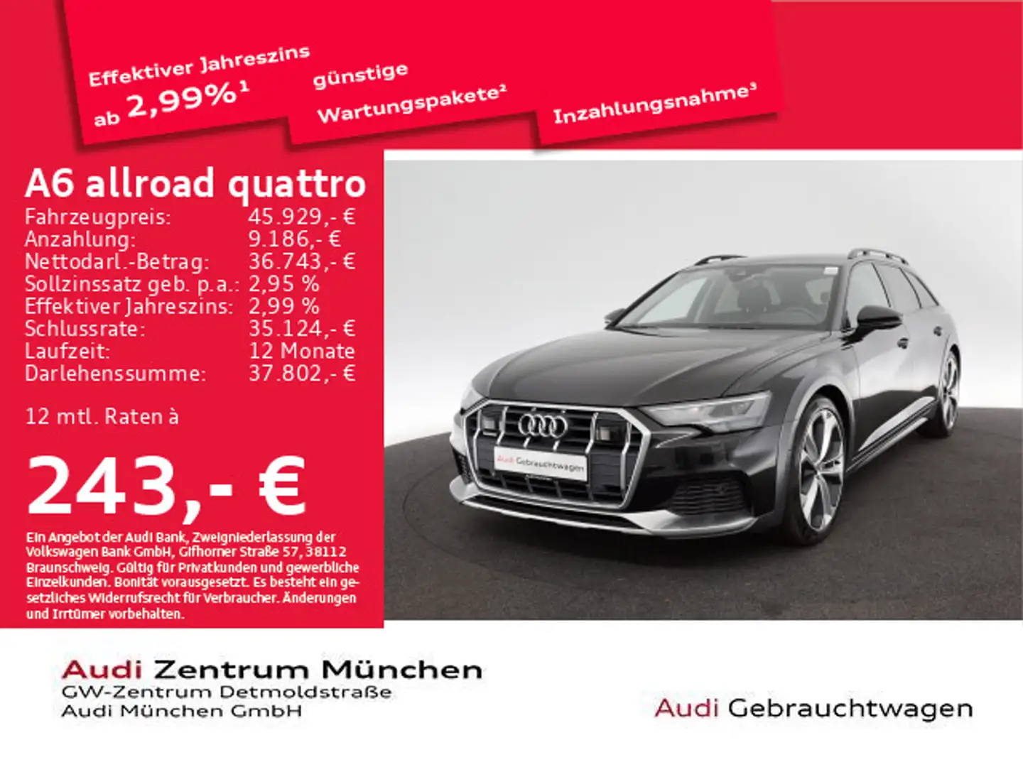 Audi A6 allroad A6 allroad 45 TDI S tronic qu. AHK/HuD/Virtual/N Gri - 1