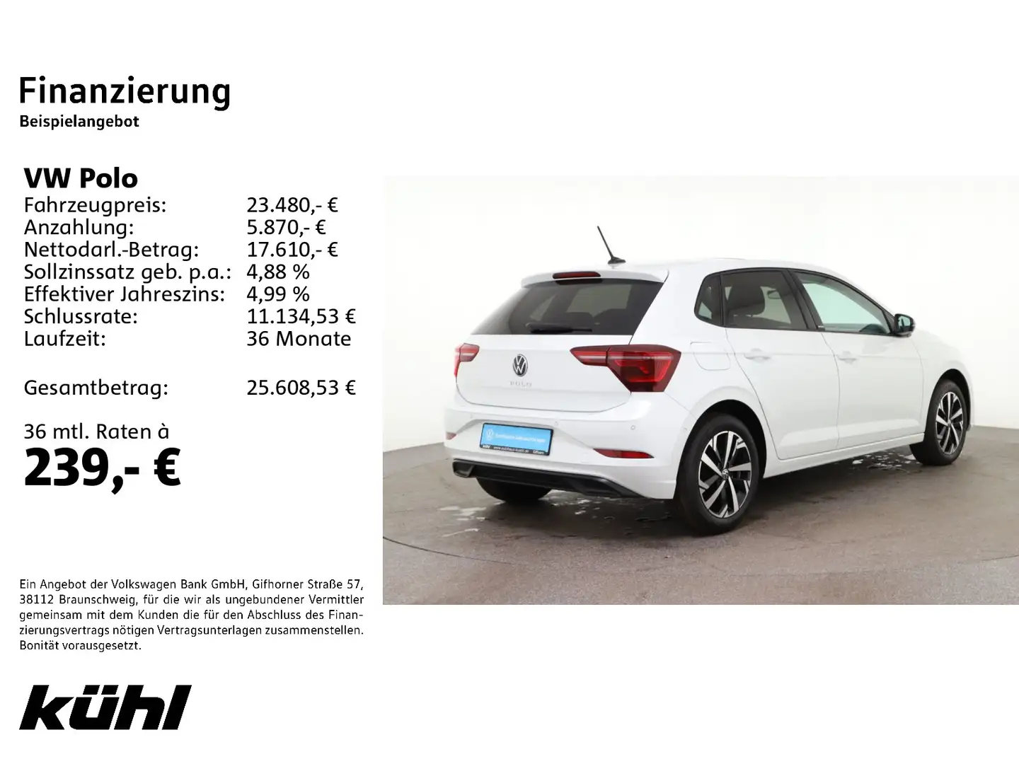 Volkswagen Polo 6 VI 1.0 TSI DSG Move IQ.Light ACC Beats Ka Weiß - 2