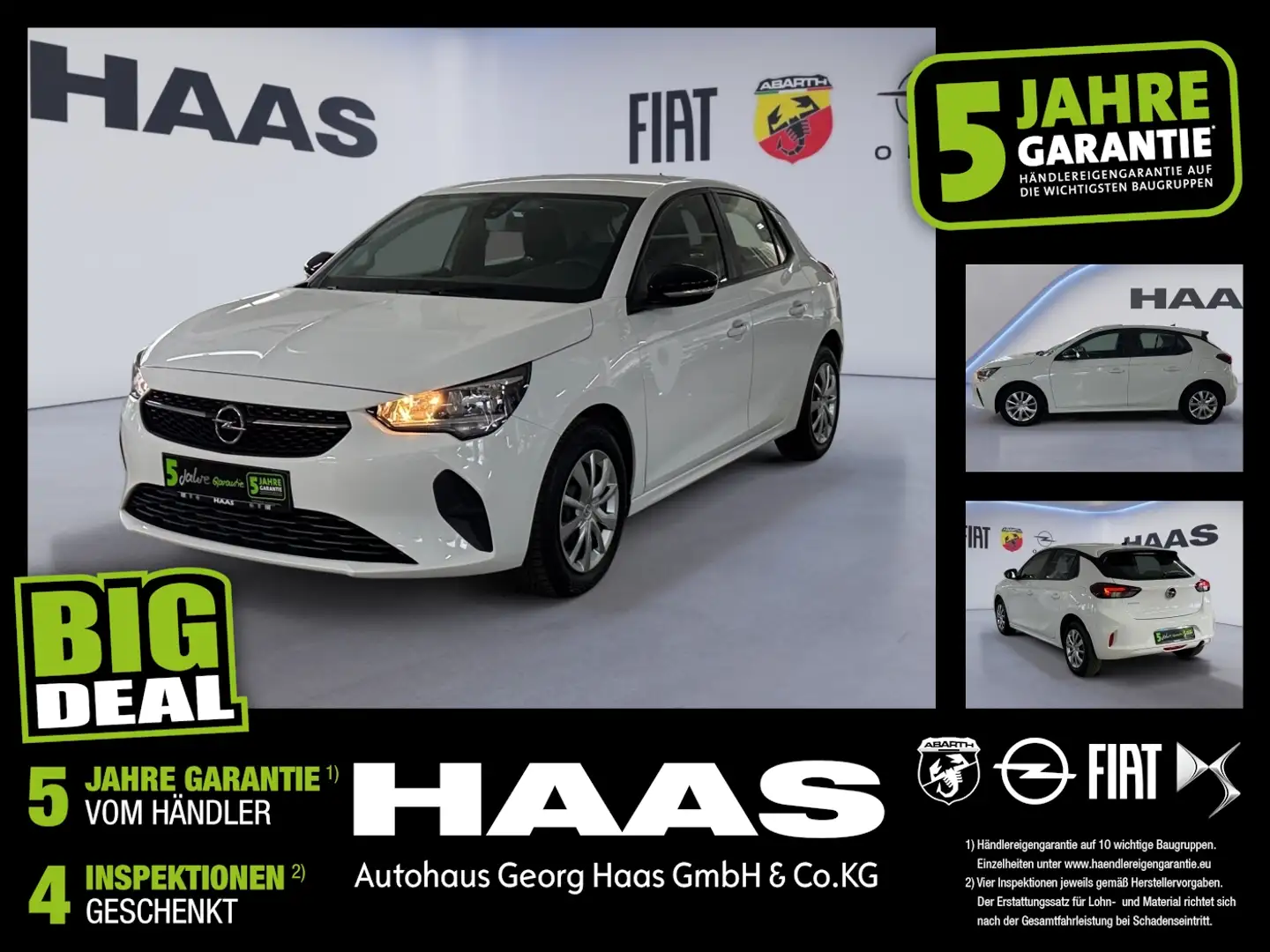 Opel Corsa F 1.2 Edition Klimaanlage,Bluetooth Wit - 1