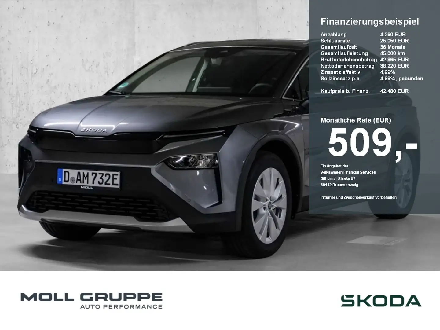 Skoda Elroq 85 Loft KLIMA ACC AKUSTIKGLAS ALCANTARA Grau - 1