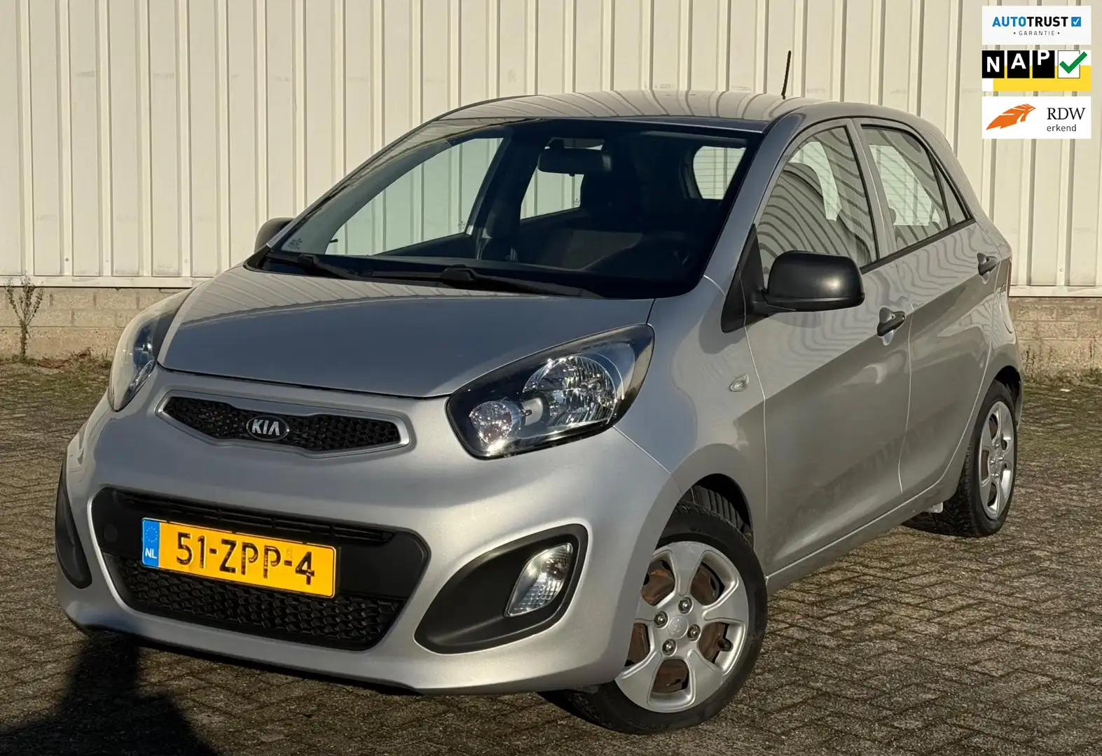 Kia Picanto 1.0 CVVT Airco,Navigatie,5Deurs,N.A.P!Apk tot 06-0 Gri - 1