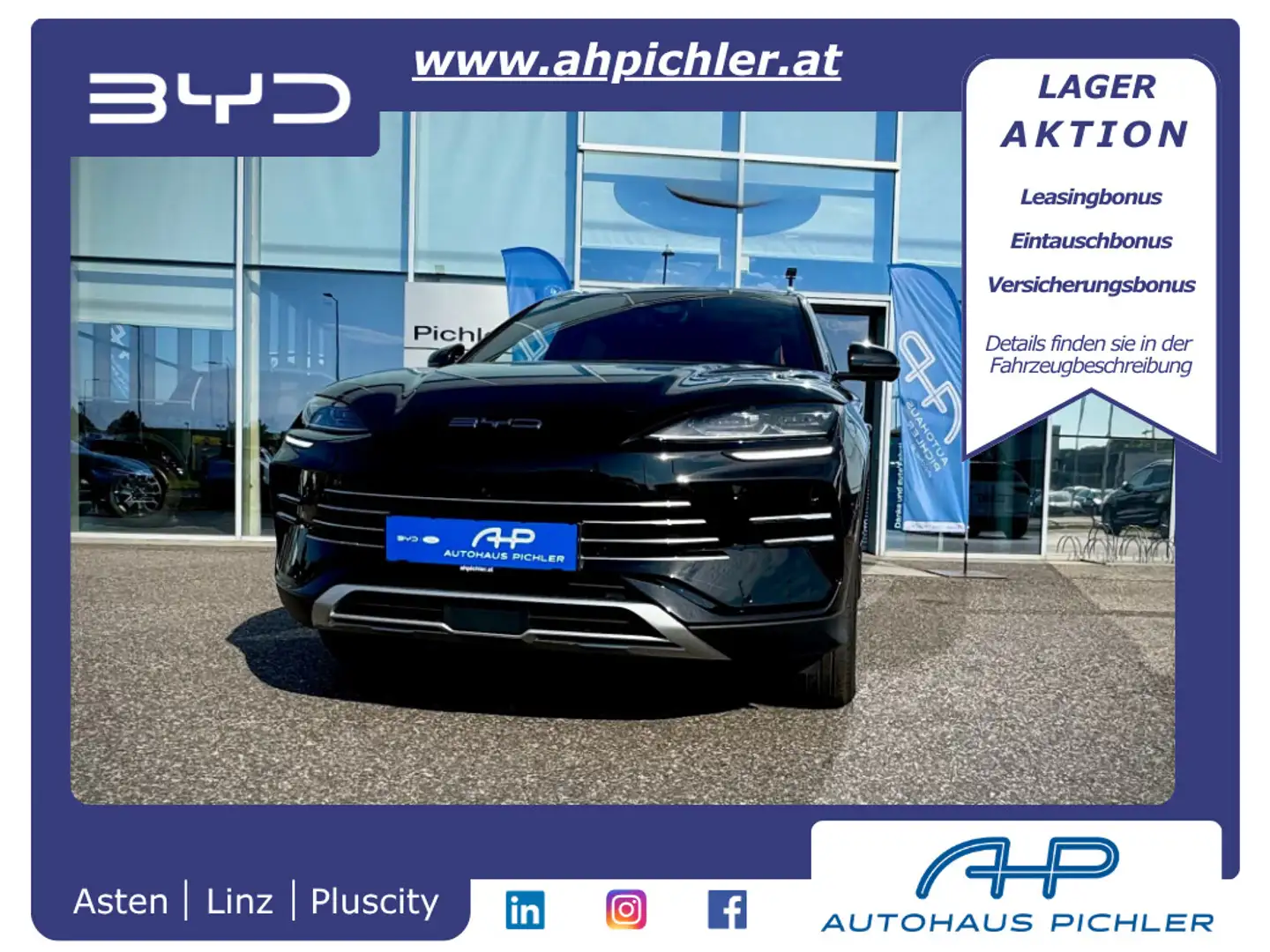 BYD Seal U DM-i PHEV 18,3kWh AWD Design LEASING AKTION Schwarz - 1