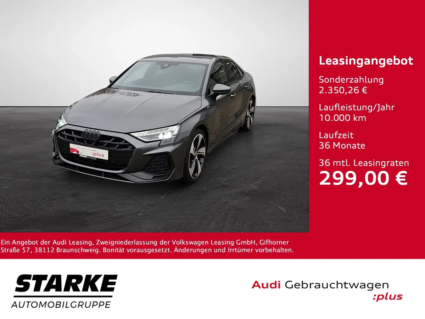 Audi A3 Limousine 35 TFSI S tronic S line NaviPlus LED ... Grau - 1