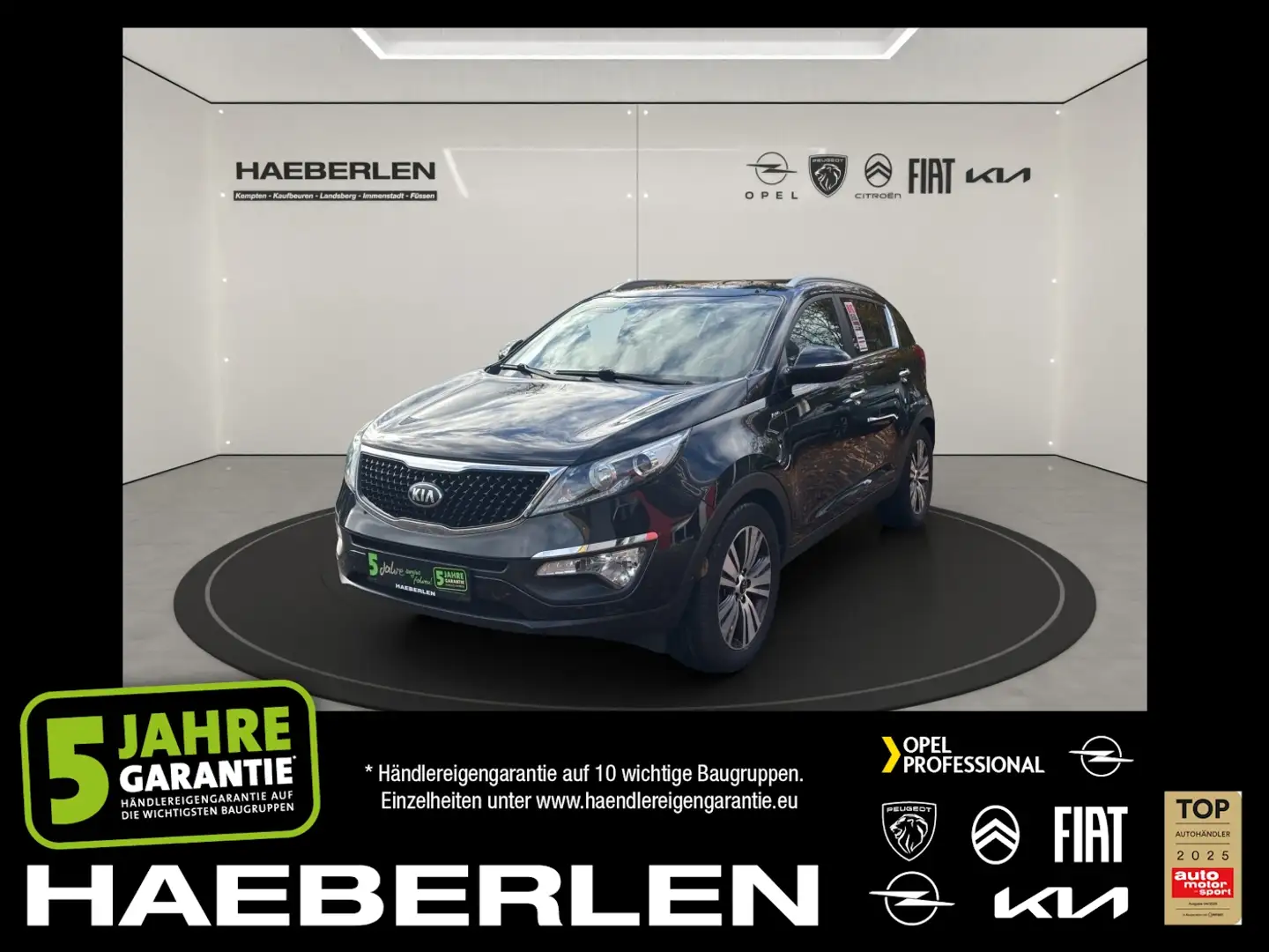 Kia Sportage 2.0 Spirit 4X4 Automatik Nav+Pano+SD+AHK Schwarz - 1