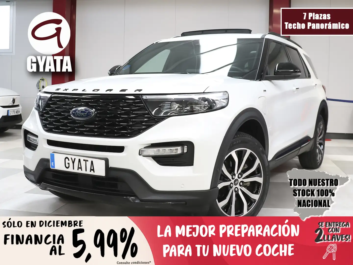 Ford Explorer 3.0 PHEV ST-Line AWD 450 Blanc - 1