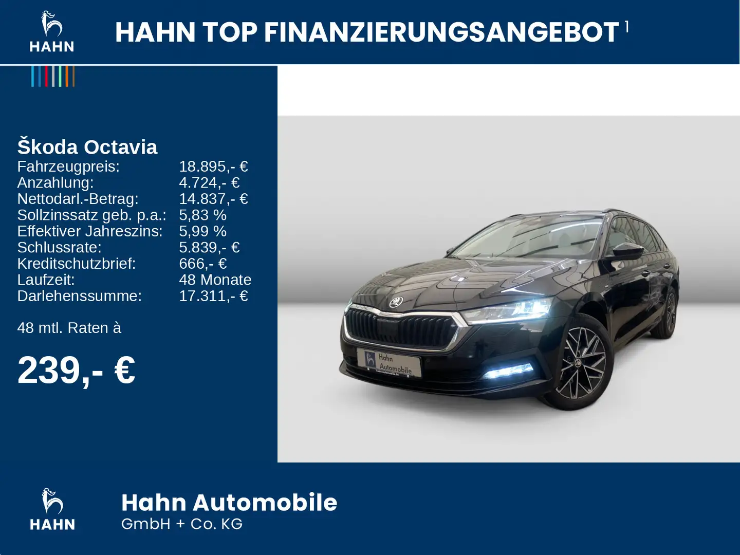 Skoda Octavia Combi 2.0 TDI DSG Clever AHK PanoDach Zwart - 2