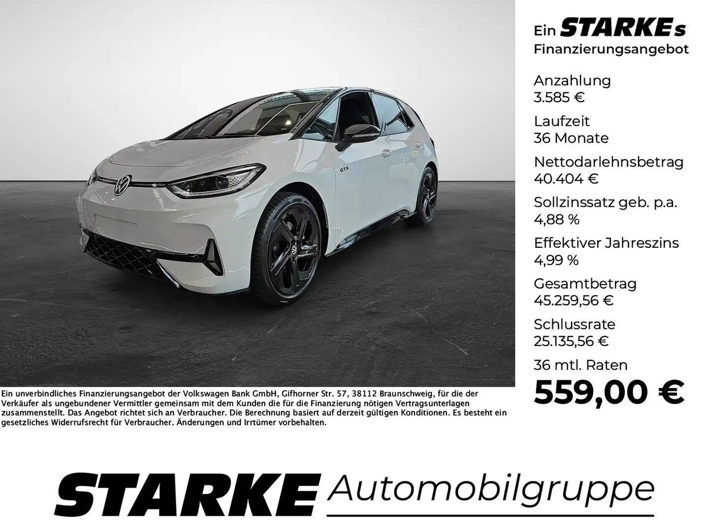 Volkswagen ID.3 GTX Weiß - 1