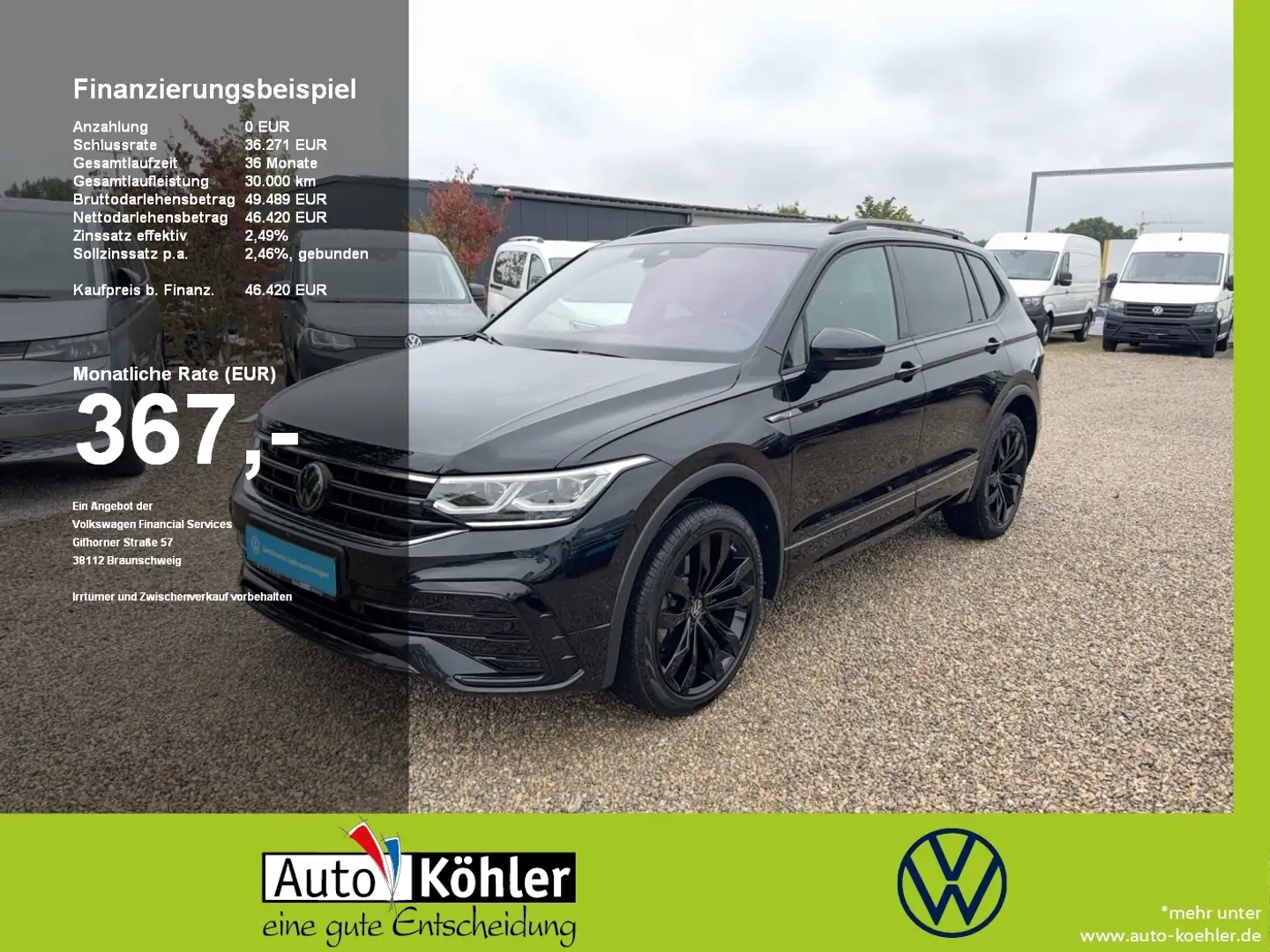 Volkswagen Tiguan Allspace R-Line Black Style TSI Schwarz - 1