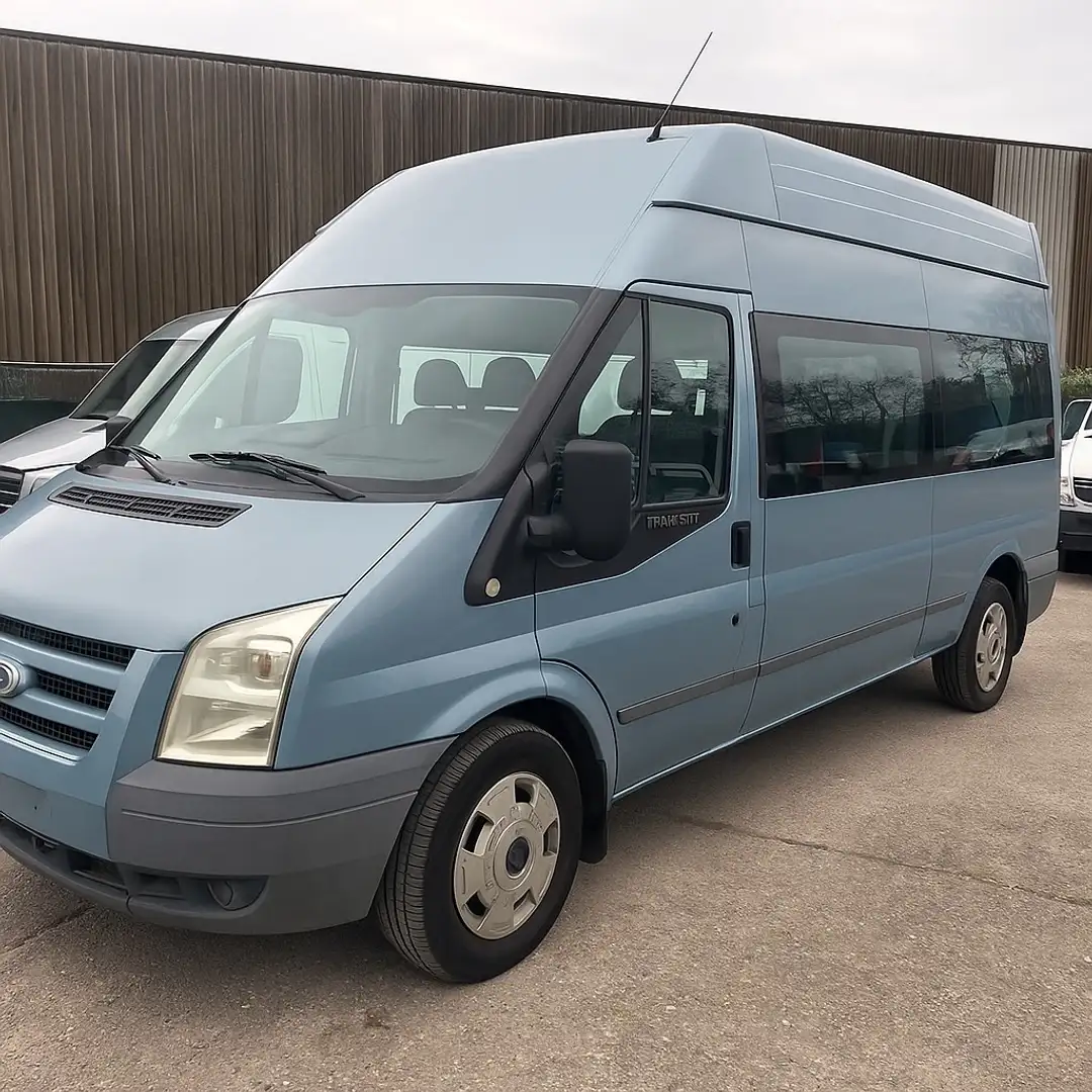 Ford Transit 8+1 ROLSTOELLIFT Blauw - 1
