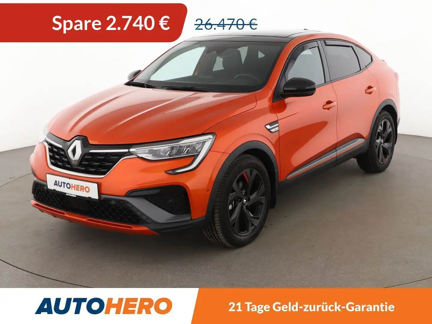 Renault Arkana 1.6 Hybrid E-Tech R.S. Line Aut.*NAVI*ACC*PDC*SHZ* Orange - 1