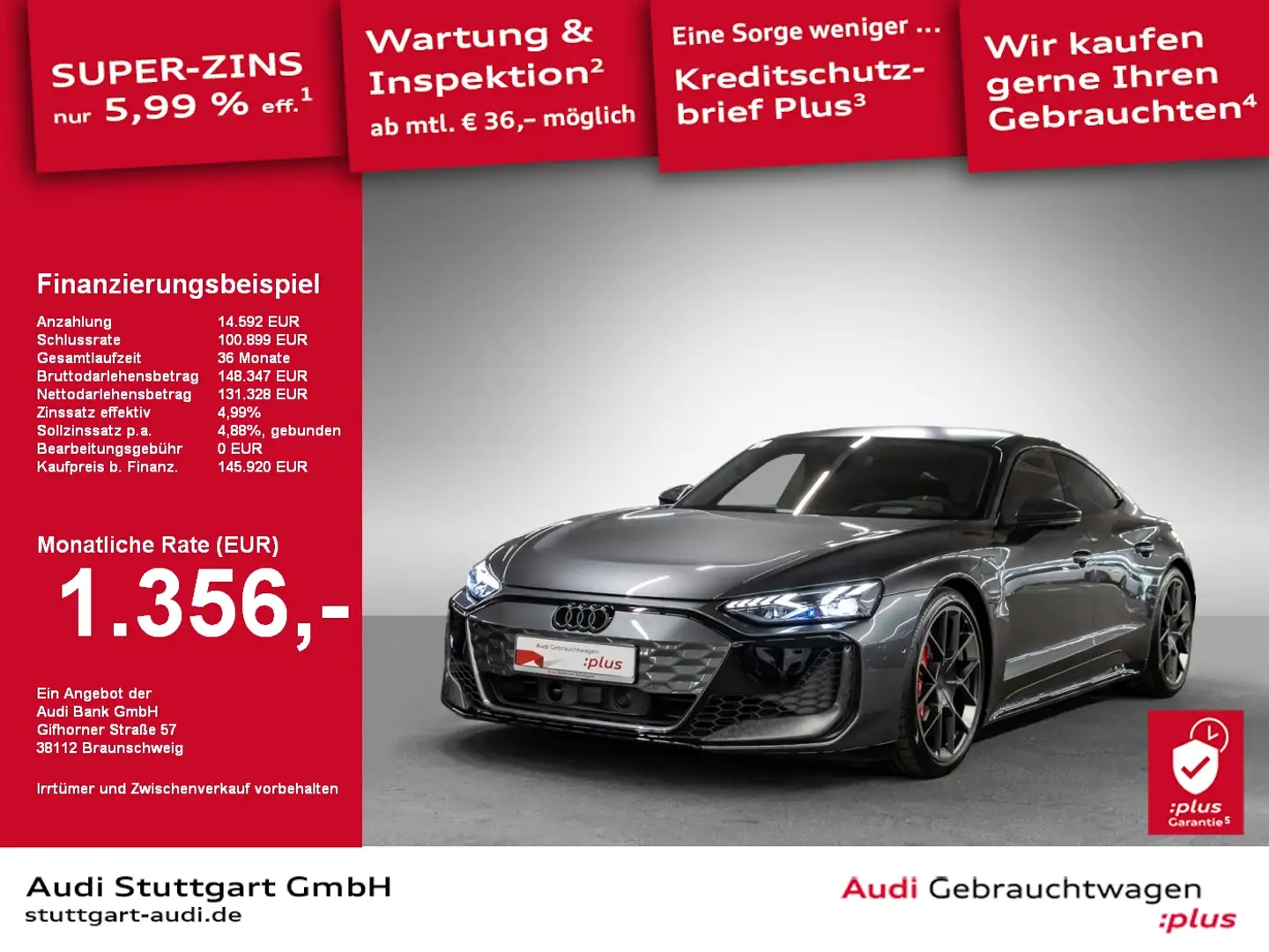 Audi RS e-tron GT performance quattro 620 kW Keramik Gri - 1
