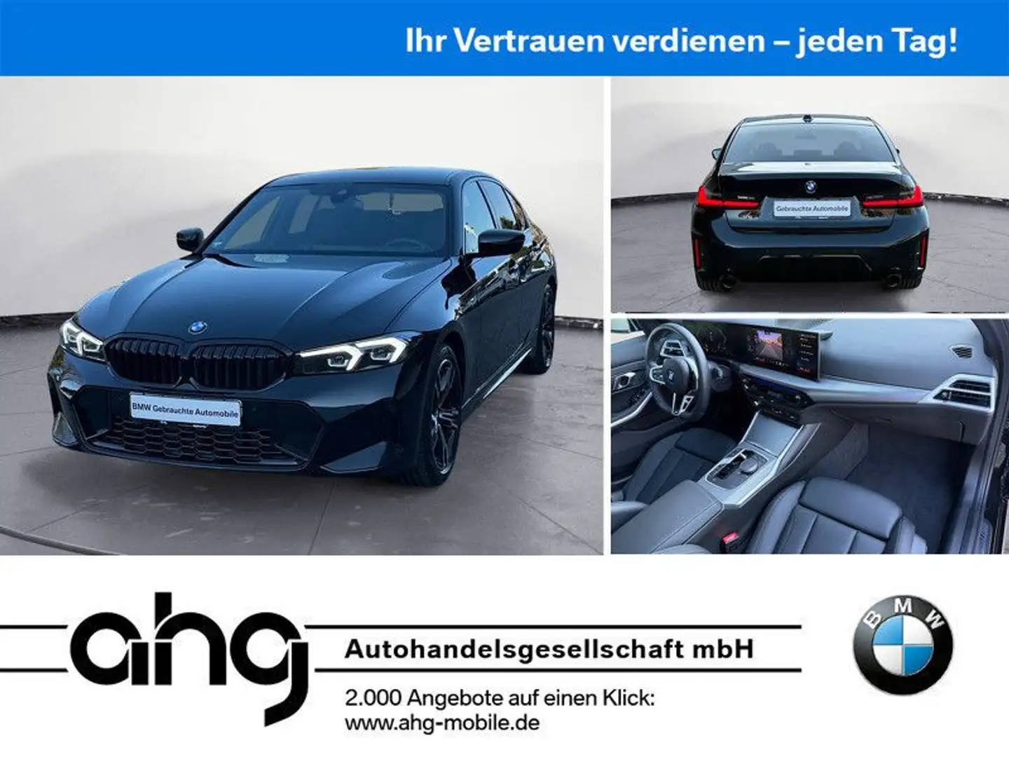 BMW 320 d xDrive M Sport Navi Klima Leder PDC Kamera Noir - 1