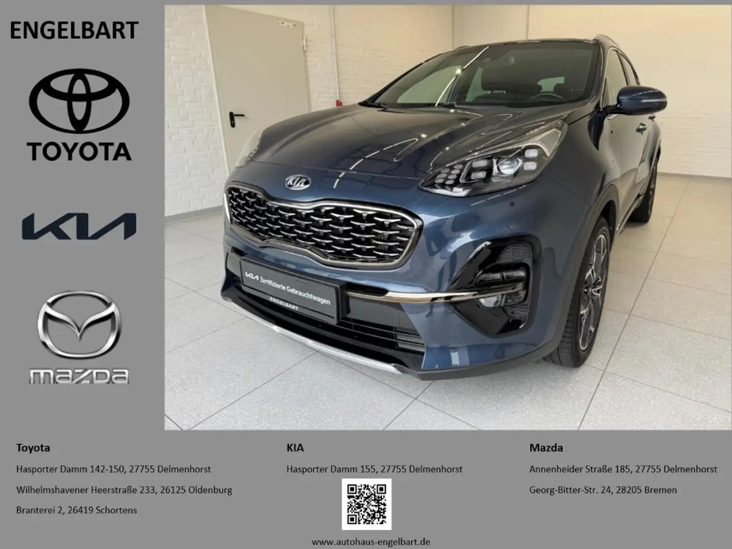 Kia Sportage GT-Line 4WD 1.6T Schiebedach Bleu - 1