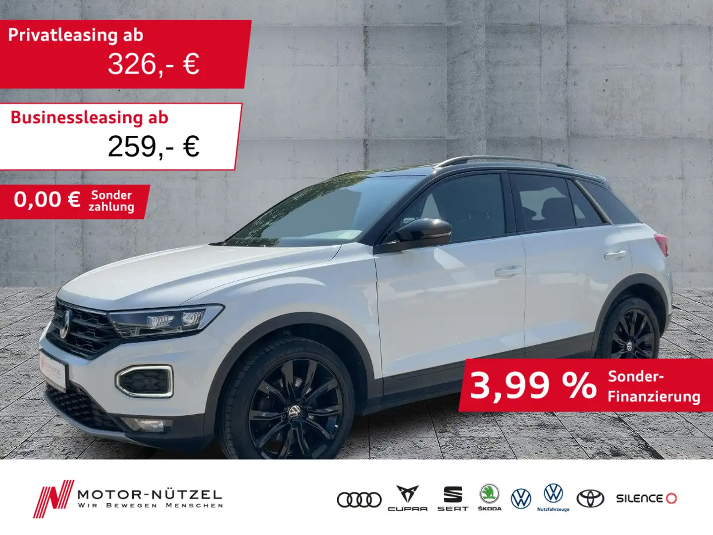 Volkswagen T-Roc 2.0 TDI 4M DSG SPORT LED+NAVI+ACC+SHZ+PANO Wit - 1