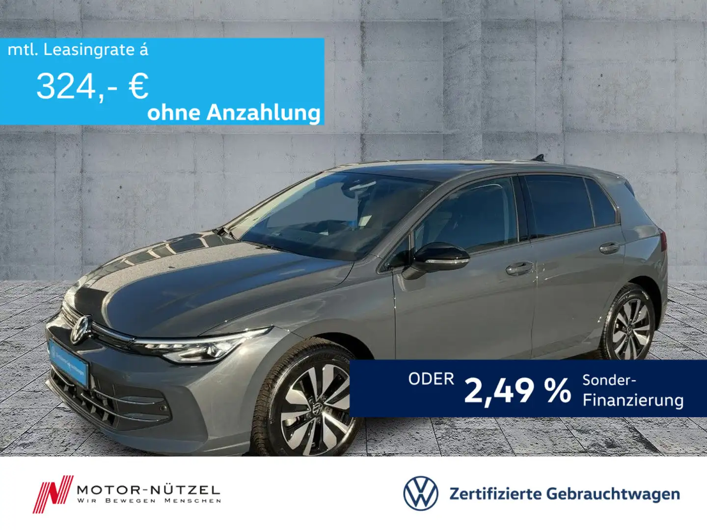 Volkswagen Golf VIII 2.0 TDI DSG GOAL LEDplus+NAVI+AHK+ACC Grau - 1