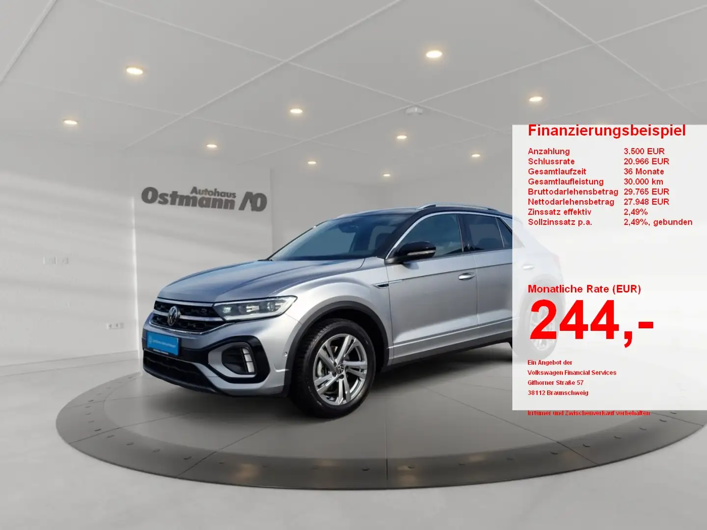 Volkswagen T-Roc 1.5 TSI R-Line 2xKlima ACC AHK AUT Kam. Silber - 1