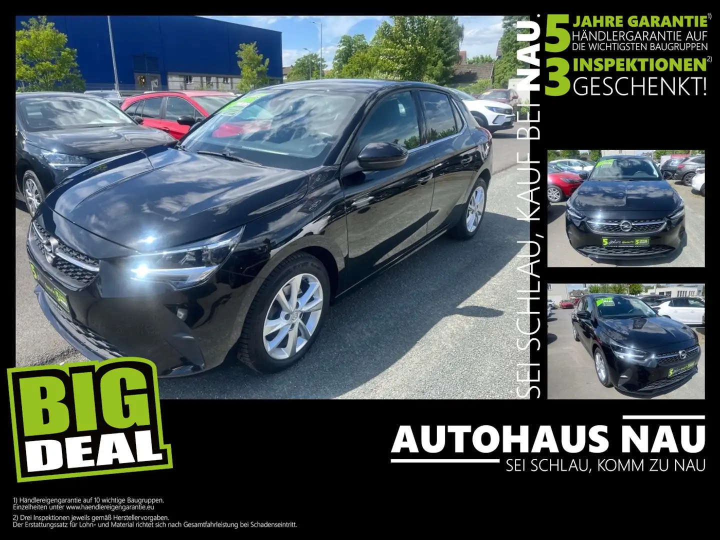 Opel Corsa F 1.2 Turbo Elegance mit Kamera PDC Inkl. Inspekti Schwarz - 1