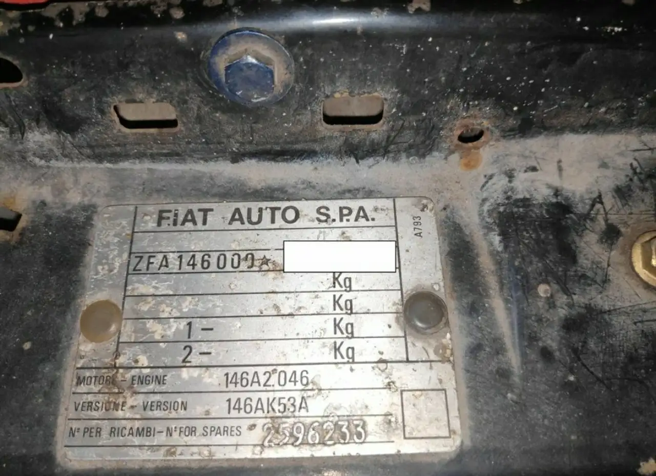 Fiat Turbo i.e. MK1 1986 empty shell, foto 2
