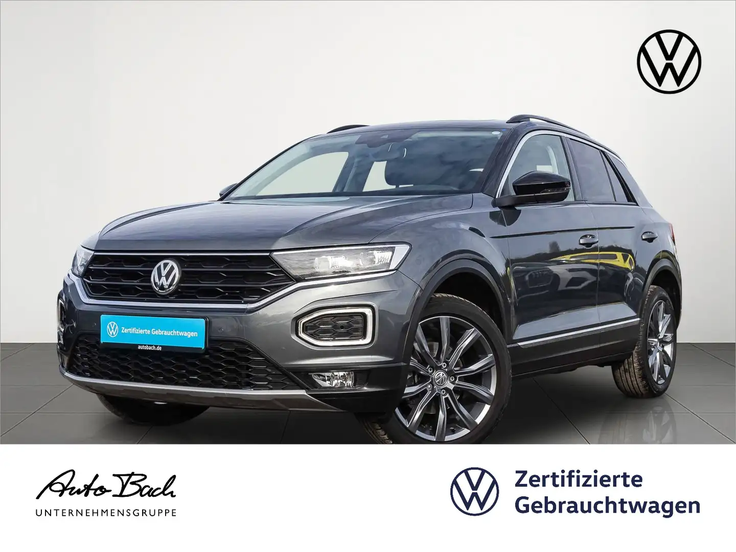 Volkswagen T-Roc 1.5TSI Style DSG Navi LED Panorama ACC AHK Gris - 1