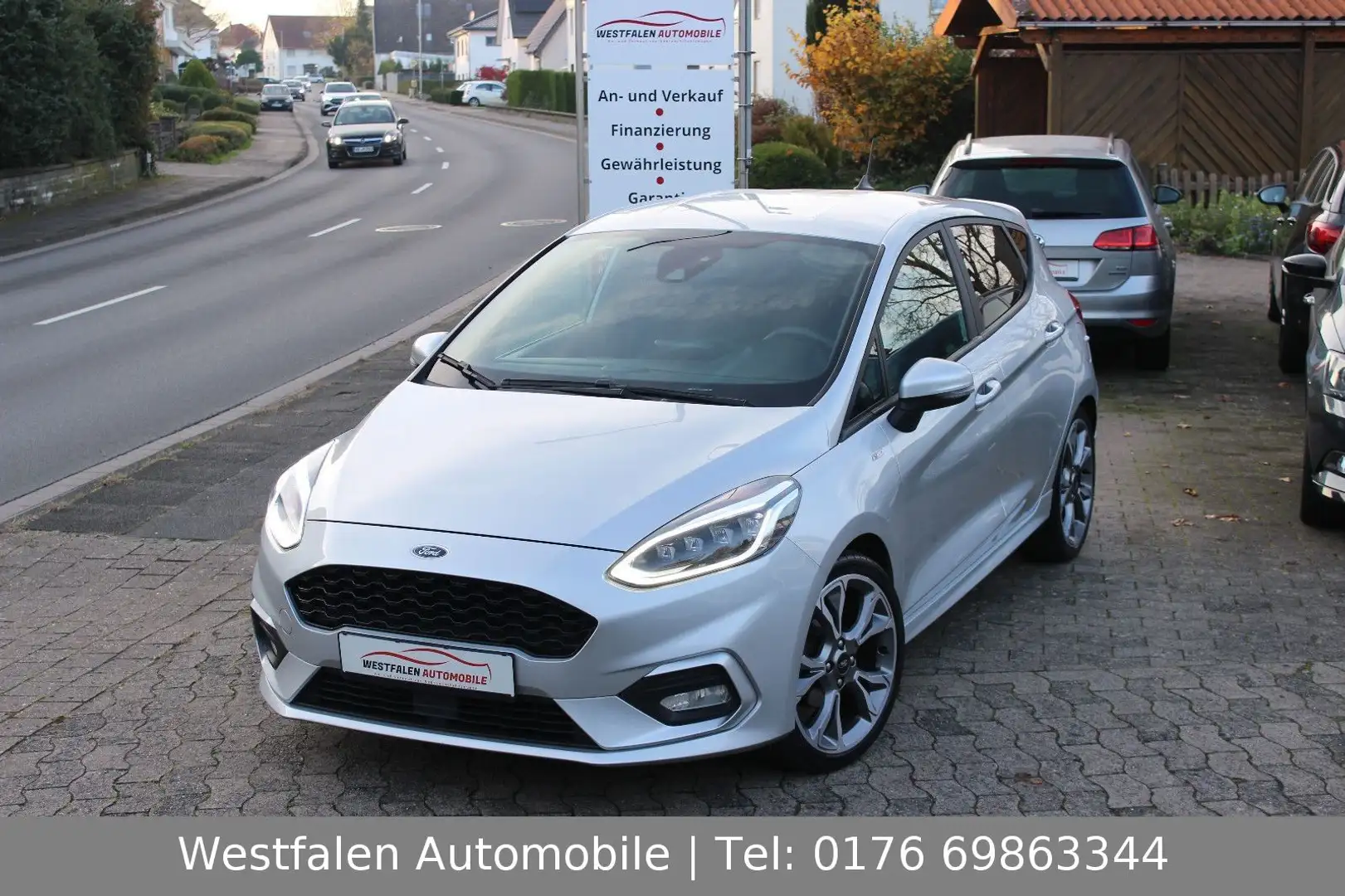 Ford Fiesta 1,0 EcoBoost 140PS ST-Line+|LED|ApCar|SHZ Argent - 1