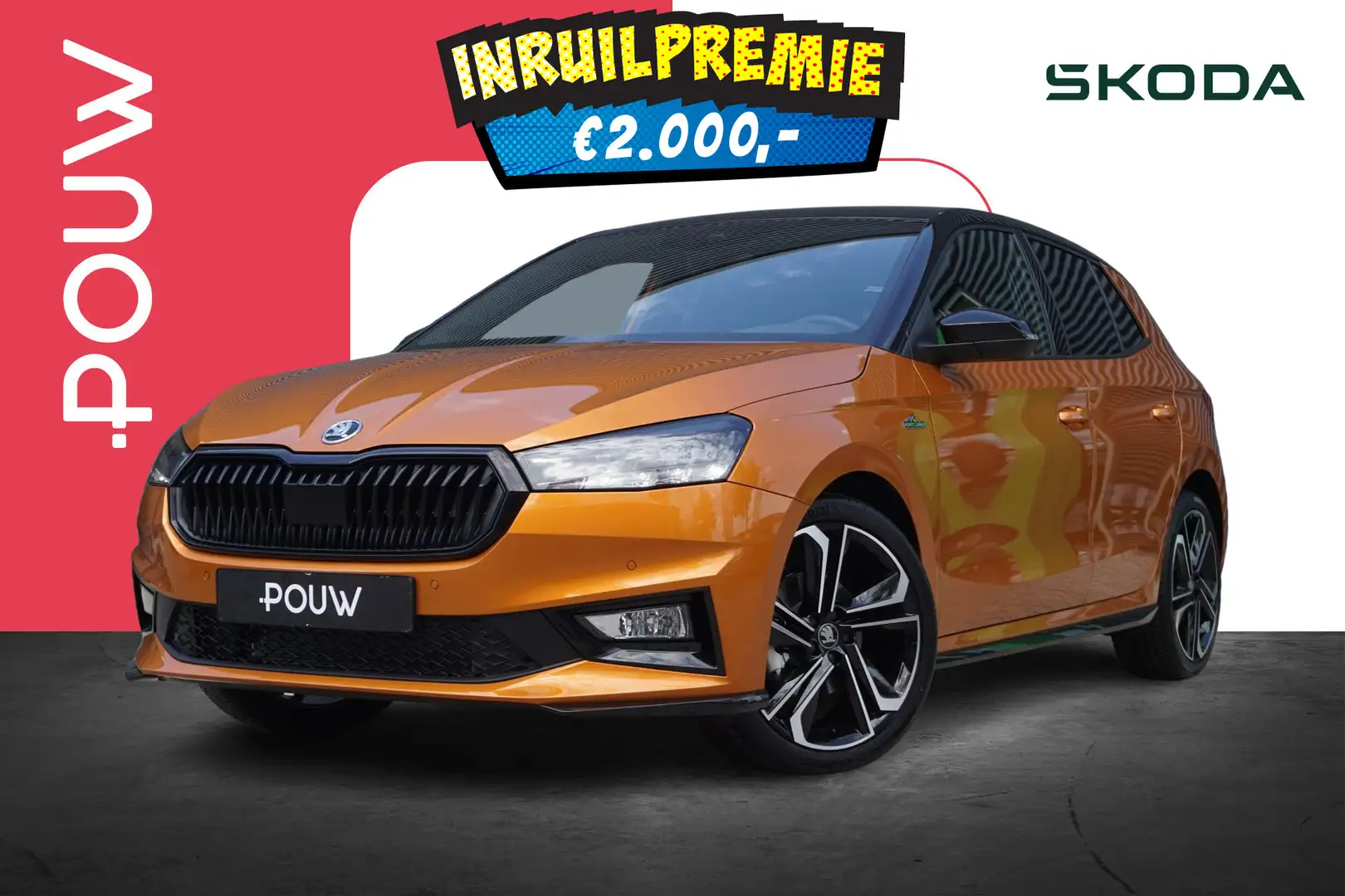 Skoda Fabia 1.0 TSI 115pk Monte Carlo | 18" Velgen | Navigatie Oranje - 1