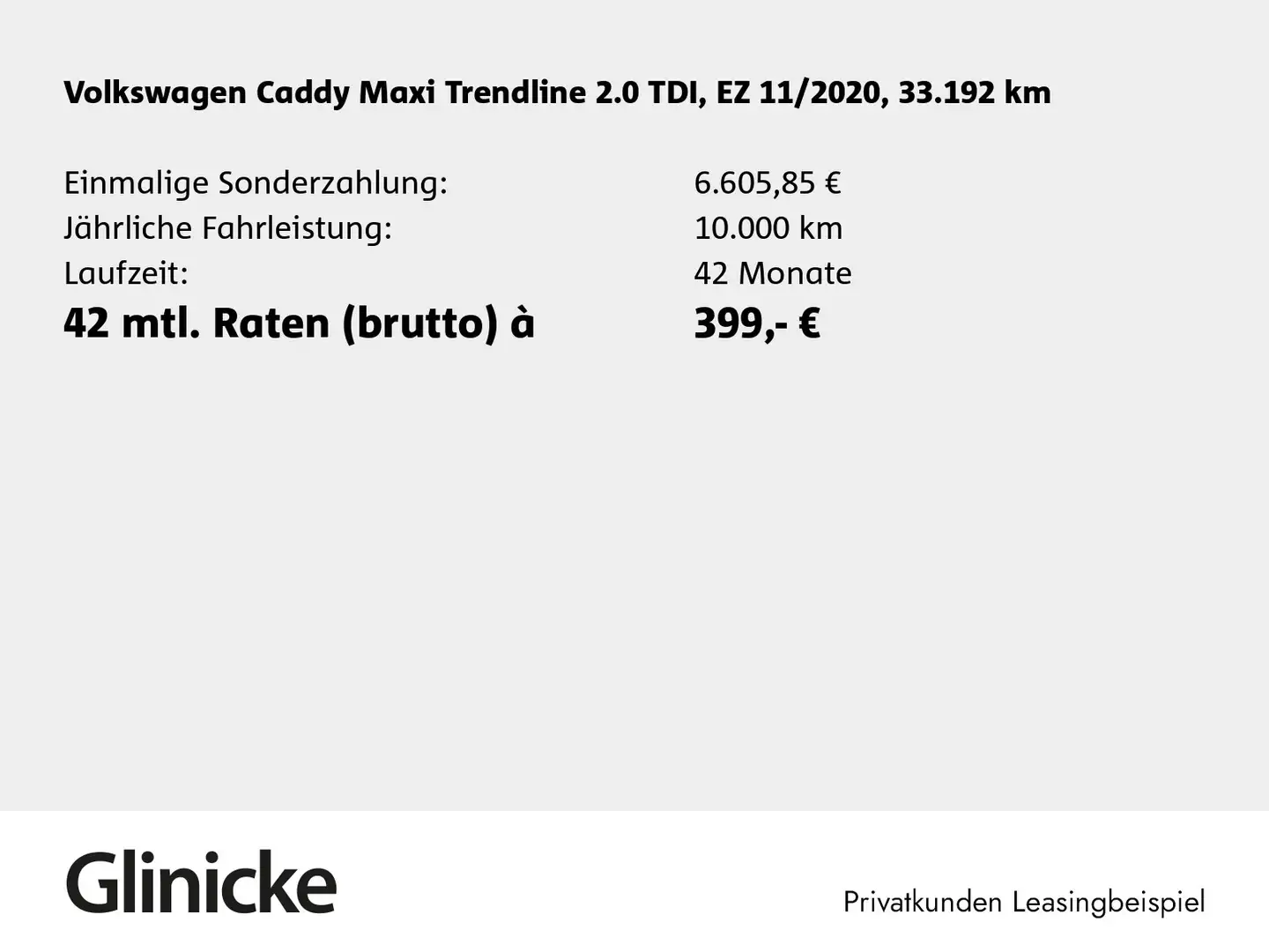 Volkswagen Caddy Trendline 2.0 TDI Climatr. Heckaussch Weiß - 2