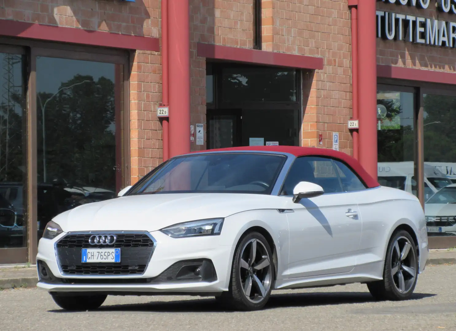Audi A5 Cabrio 35 TDI S tronic MHEV 163 cv Blanc - 1