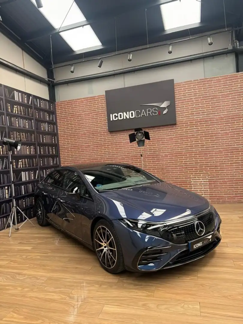Mercedes-Benz EQS 580 4MATIC Bleu - 1