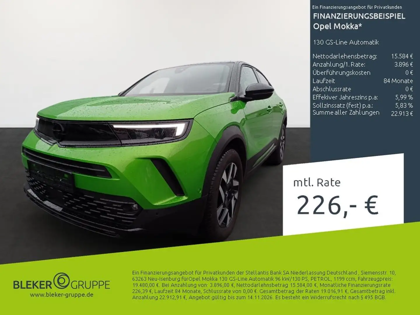 Opel Mokka 130 GS-Line Automatik Vert - 1