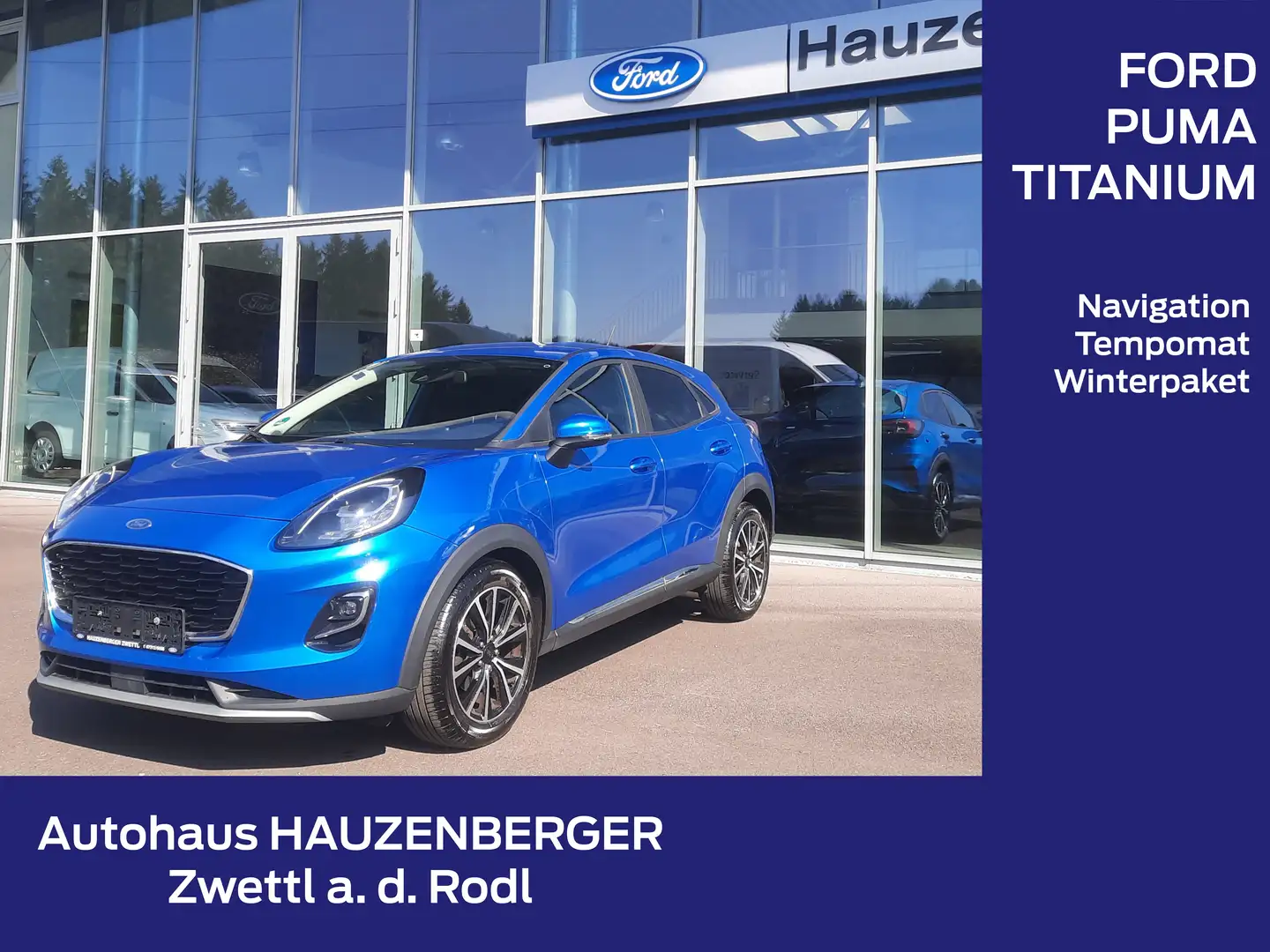 Ford Puma Titanium 1,0 EcoBoost Hybrid Blau - 1