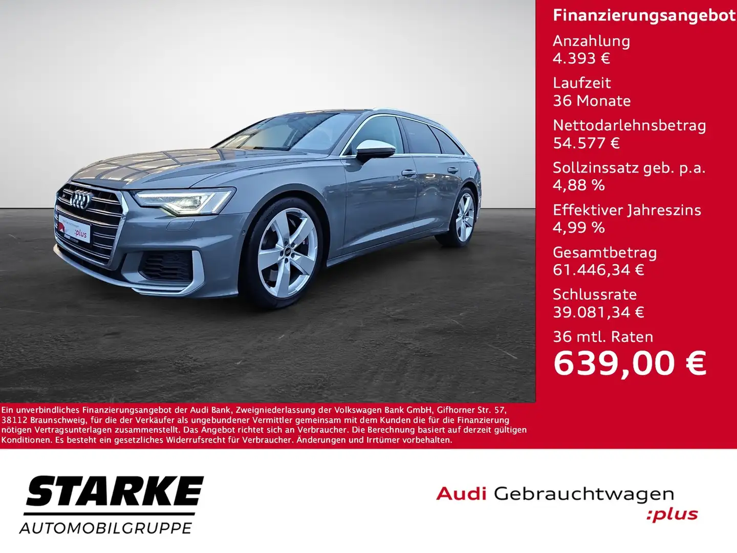 Audi S6 Avant 3.0 TDI tiptronic NaviPlus Matrix AHK Hea... Grau - 1