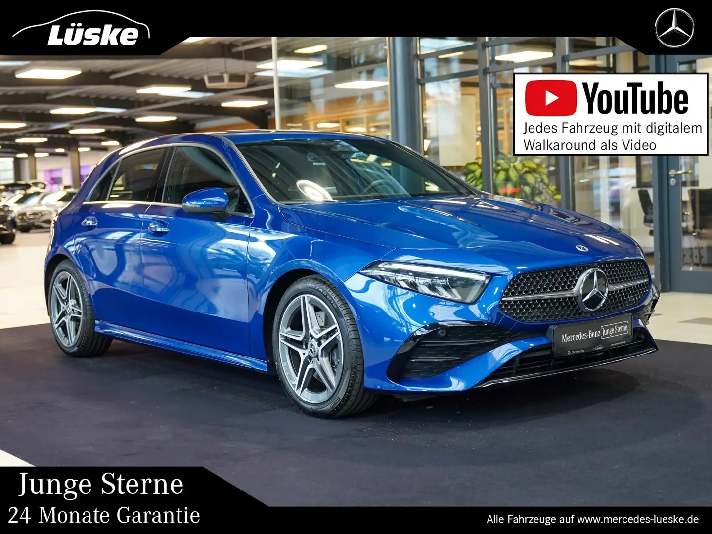 Mercedes-Benz A 220 A 220 d AMG Line Lenkradheizung KEYLESS AHK DAB Blau - 1