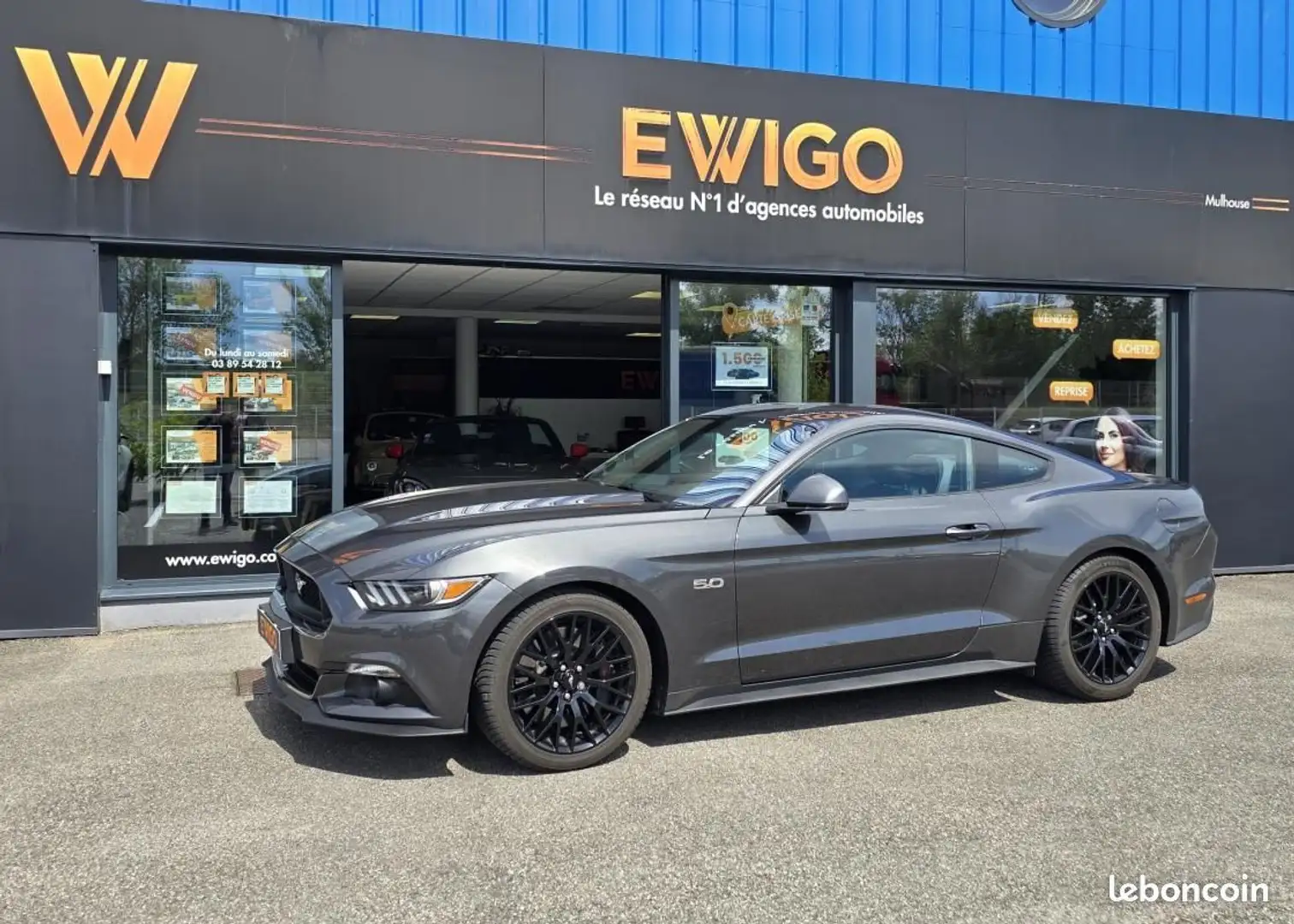 Ford Mustang GT 5.0 V8 421ch IMMAT ET ORIGINE FRANCE PAS DE MAL Gris - 1