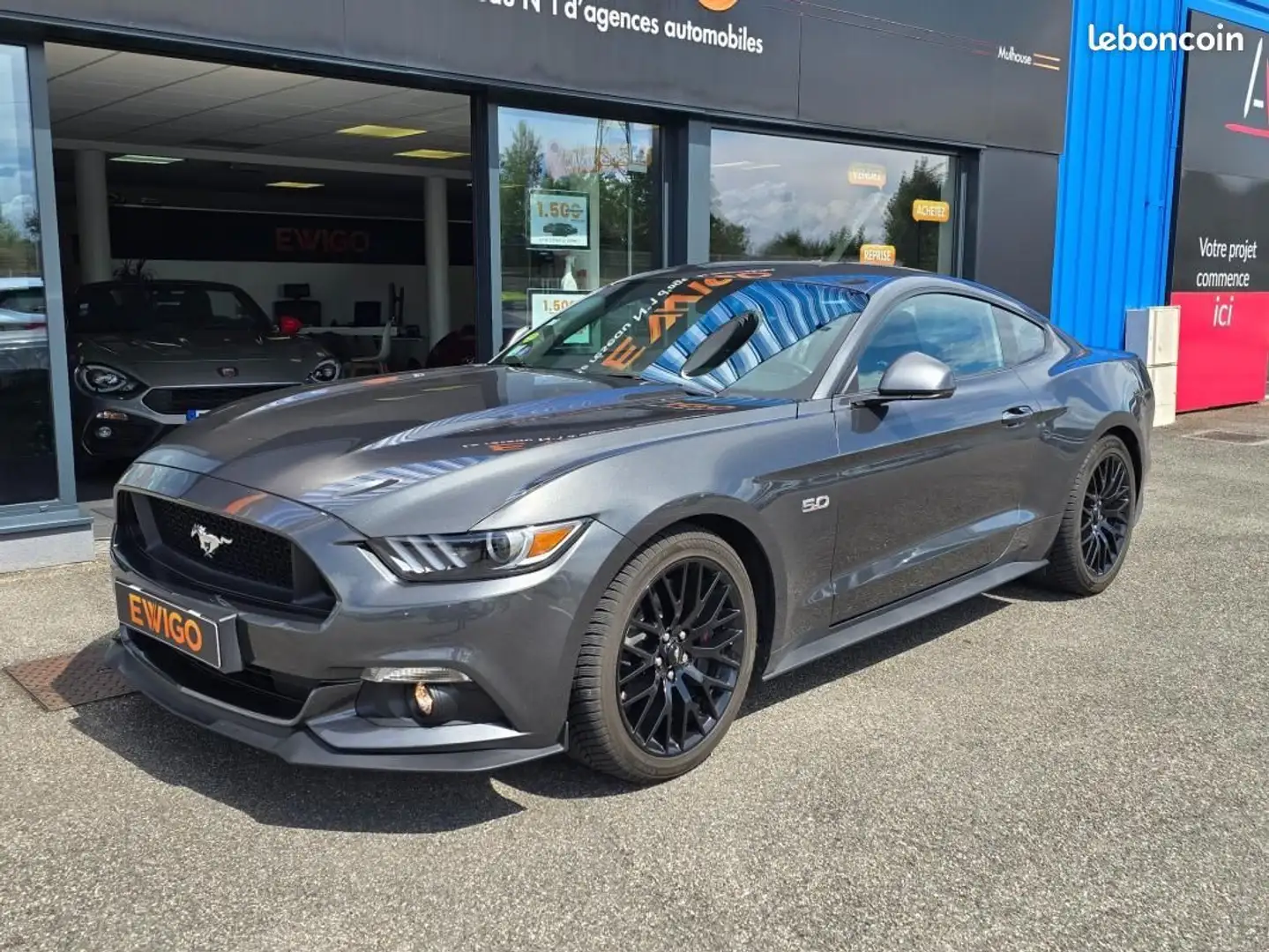 Ford Mustang GT 5.0 V8 421ch IMMAT ET ORIGINE FRANCE PAS DE MAL Gris - 2