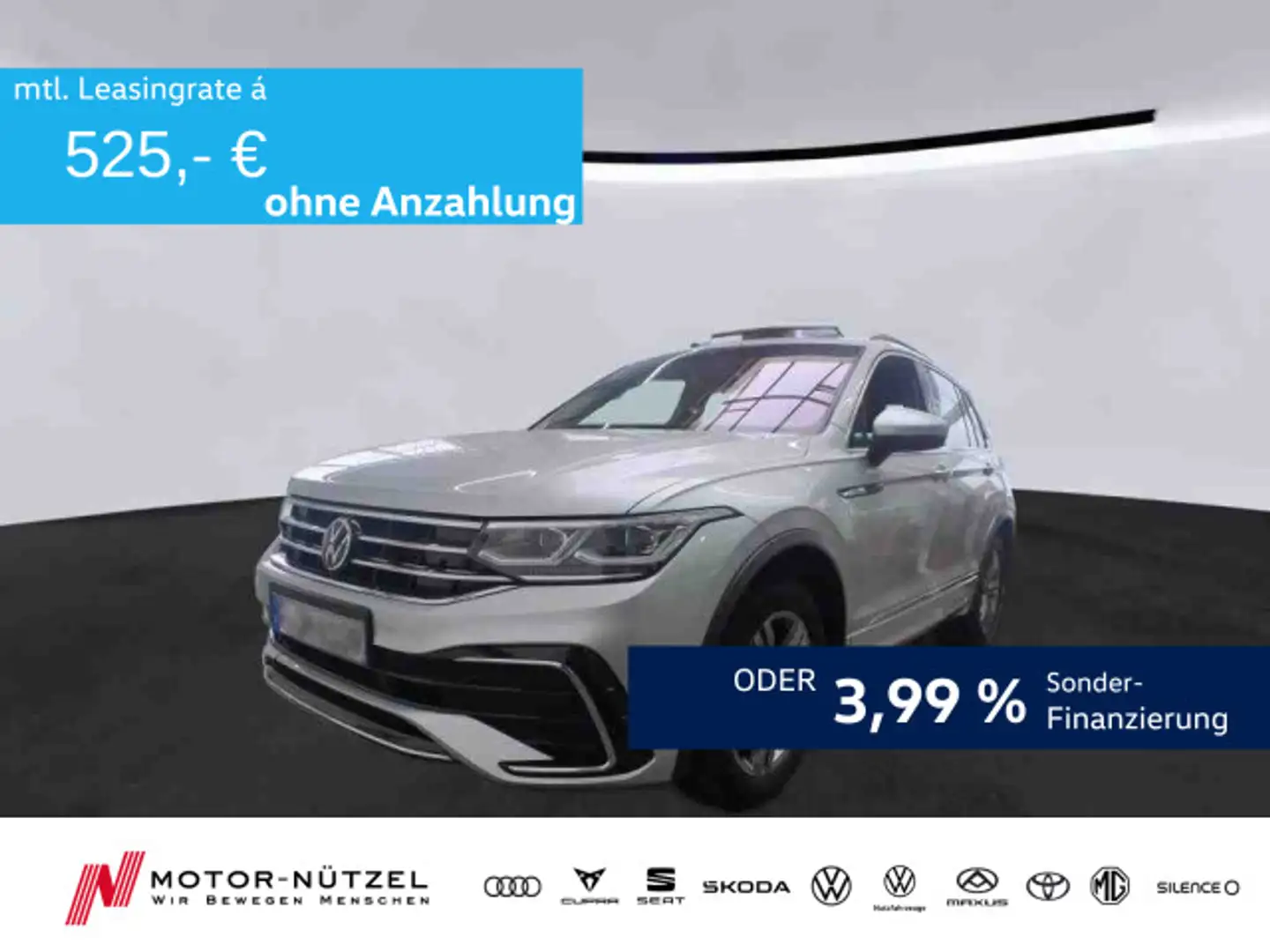 Volkswagen Tiguan 2.0 TSI DSG 4M R-LINE MATRIX+NAVI+AHK+ACC Silber - 1
