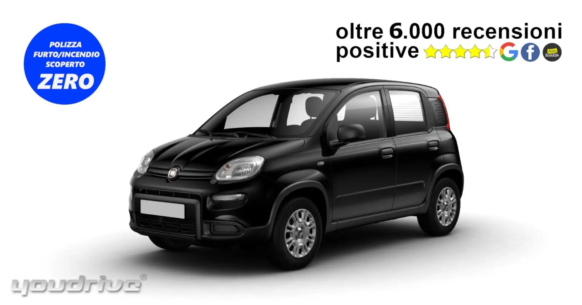 Fiat New Panda 1.0 FireFly S&S Hybrid Negru - 1