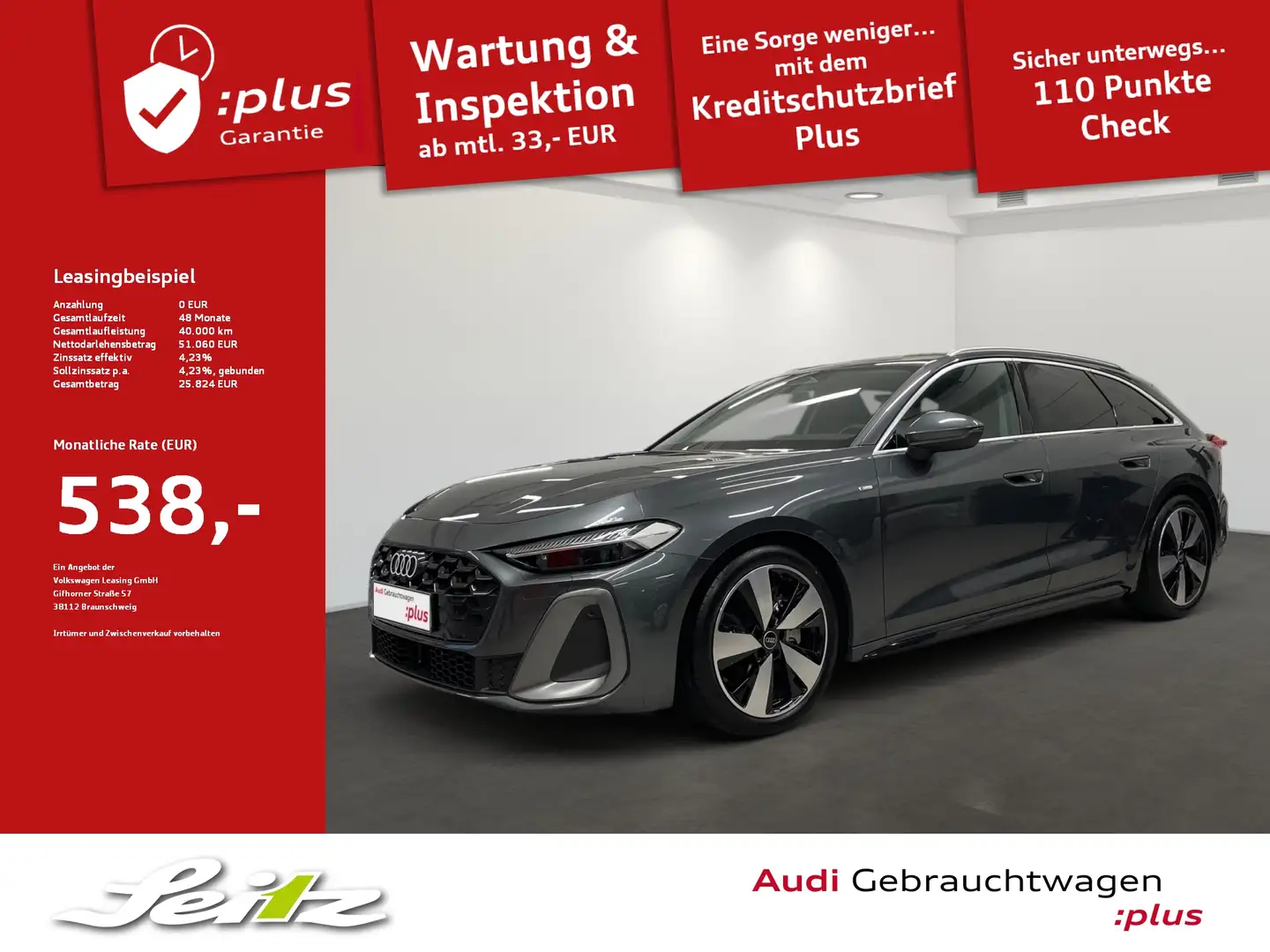 Audi A5 Avant 2.0 TFSI *AHK*KAMERA*NAVI*LED* Grau - 1
