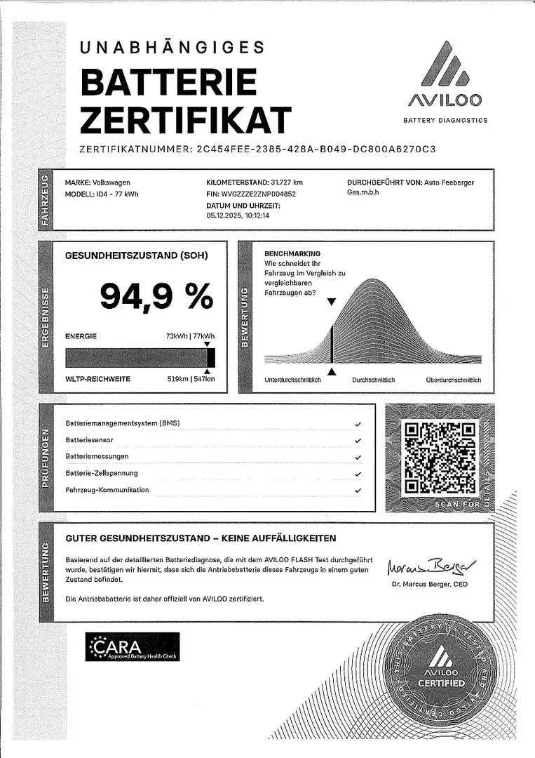 Volkswagen ID.4 ID. 4 Pro Performance / 77kWh,Sitzheizung,NAVI,... Weiß - 2