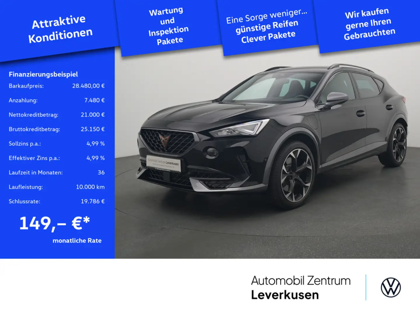CUPRA Formentor VZ e-Hybrid DSG NAVI AHK VIRT ACC D Schwarz - 1