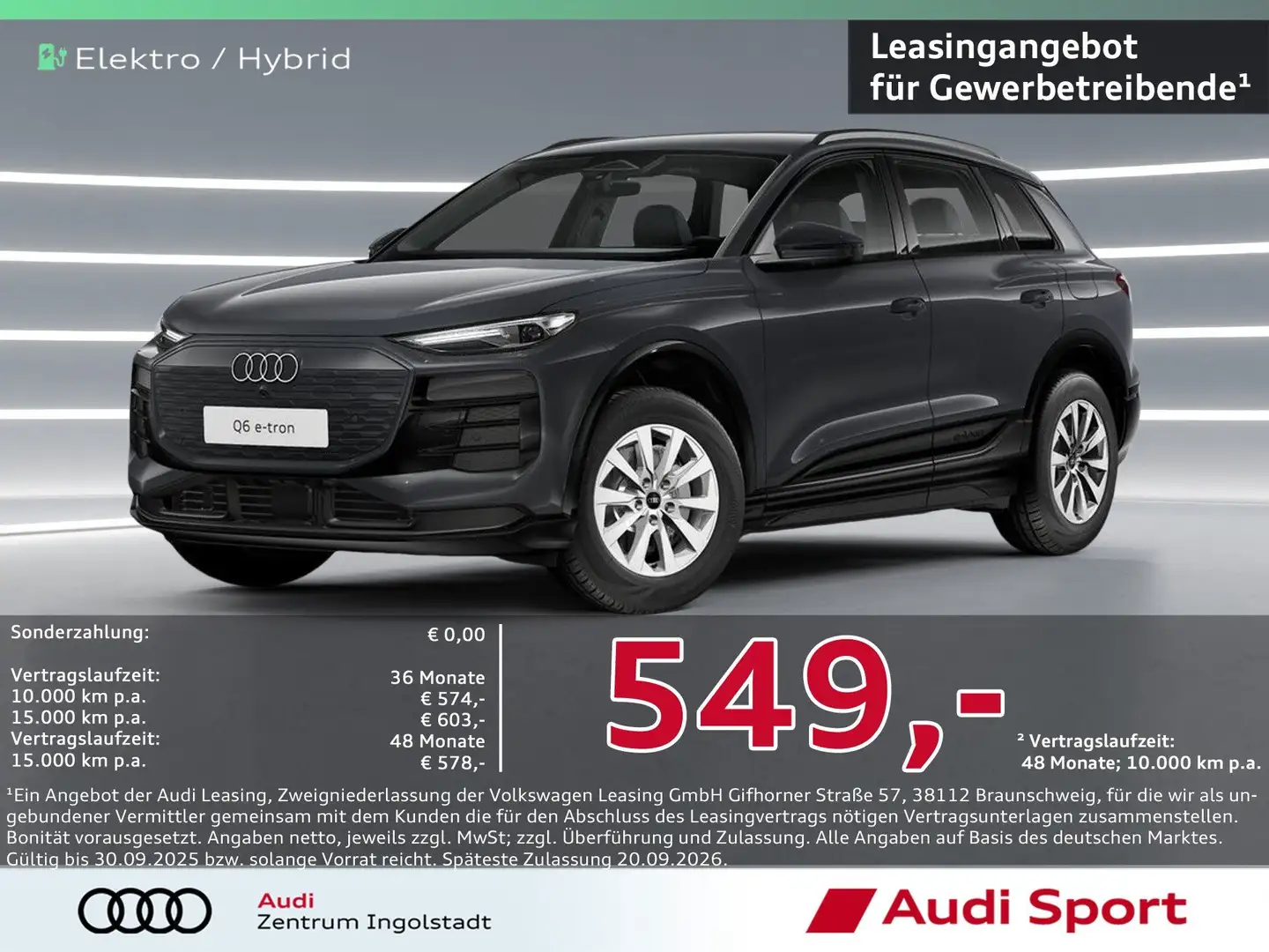 Audi Q6 e-tron SUV e-tron quattro LED,SHZ 74.700,- Grau - 1