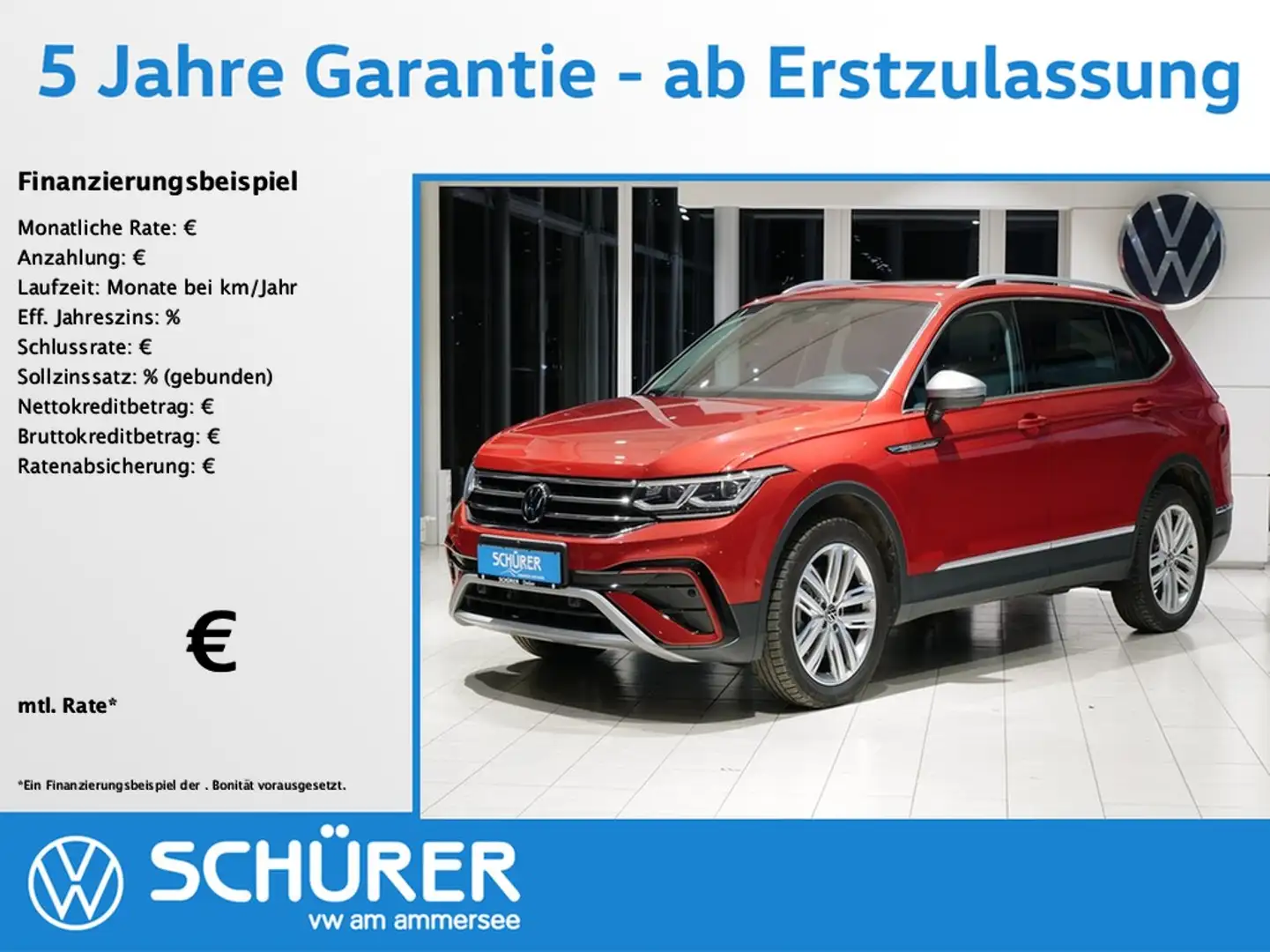 Volkswagen Tiguan Allspace 2.0TDI DSG 4Motion Elegance 7Sitzer AHK 360° DC... Rot - 1