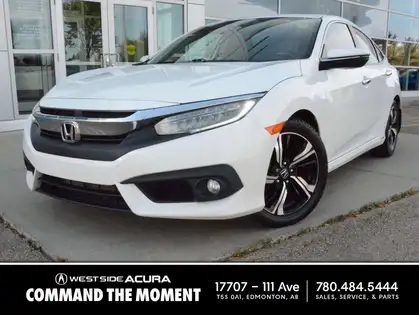 White 2016 Honda Civic Sedan Front-Wheel Drive Automatic