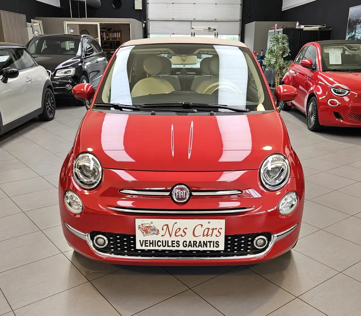 Fiat 500C 1.2i ELEGANZA,1ER PRORIO,CRUISE,AIRCO,GAR 1 AN Rood - 2