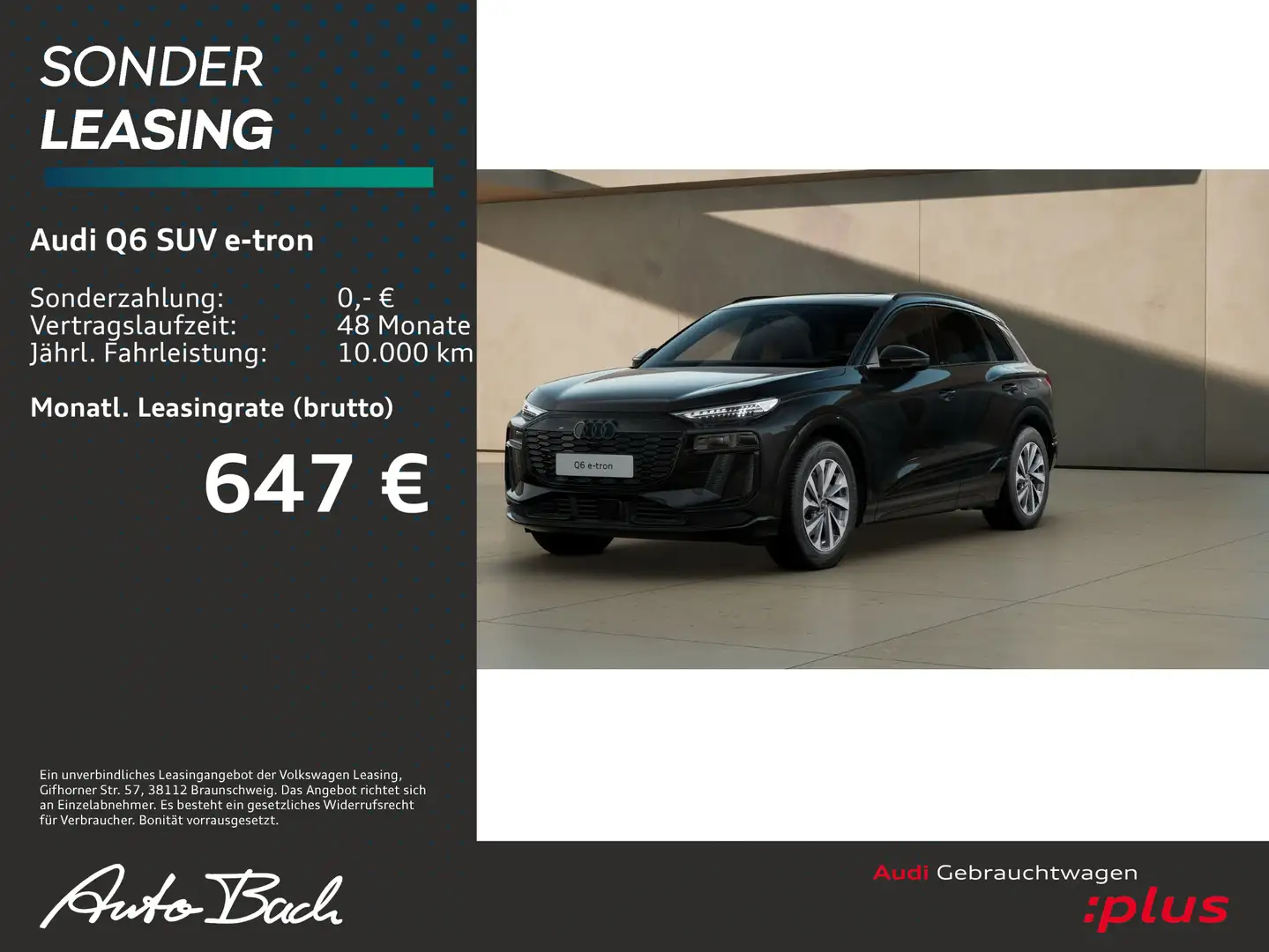 Audi Sonstige Q6 e-tron S line Navi LED HuD Luftfederung Stand Schwarz - 2