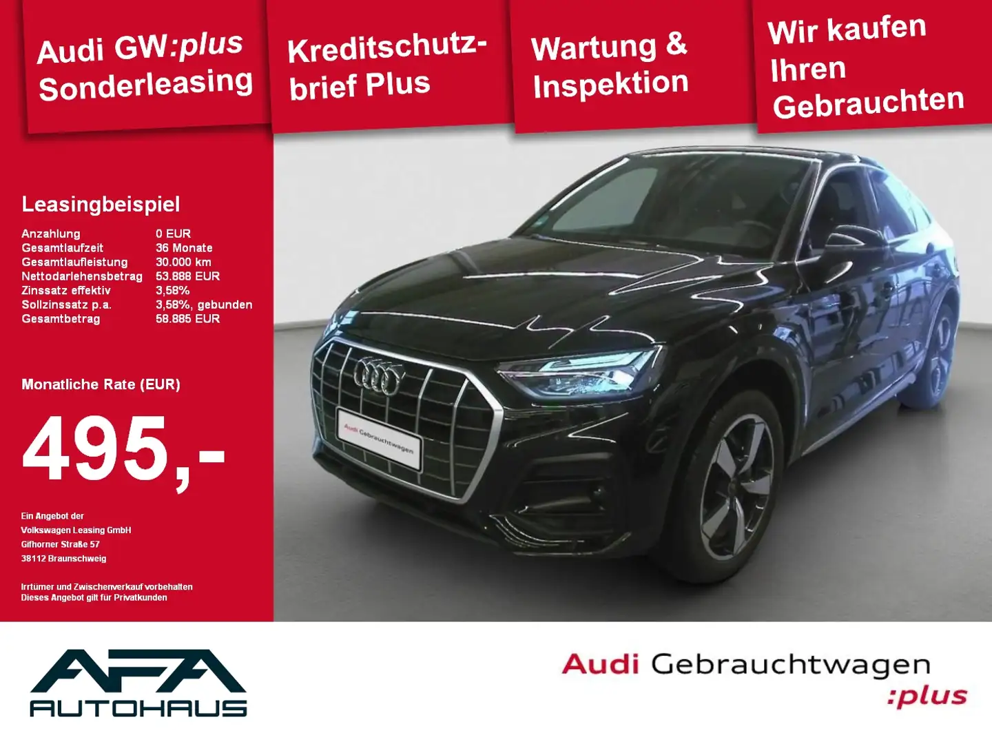 Audi Q5 Sportback 40 TFSI qu. S tr. S-LineINT*AHK*StHz Schwarz - 1