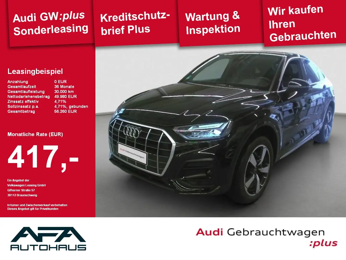 Audi Q5 Sportback 40 TFSI qu. S tr. S-LineINT*AHK*StHz Schwarz - 1