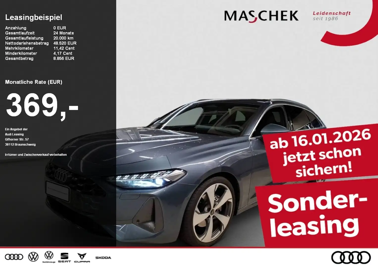 Audi A5 Avant S line TFSI S tronic AHK LM20 Int. S Kamera Blau - 1