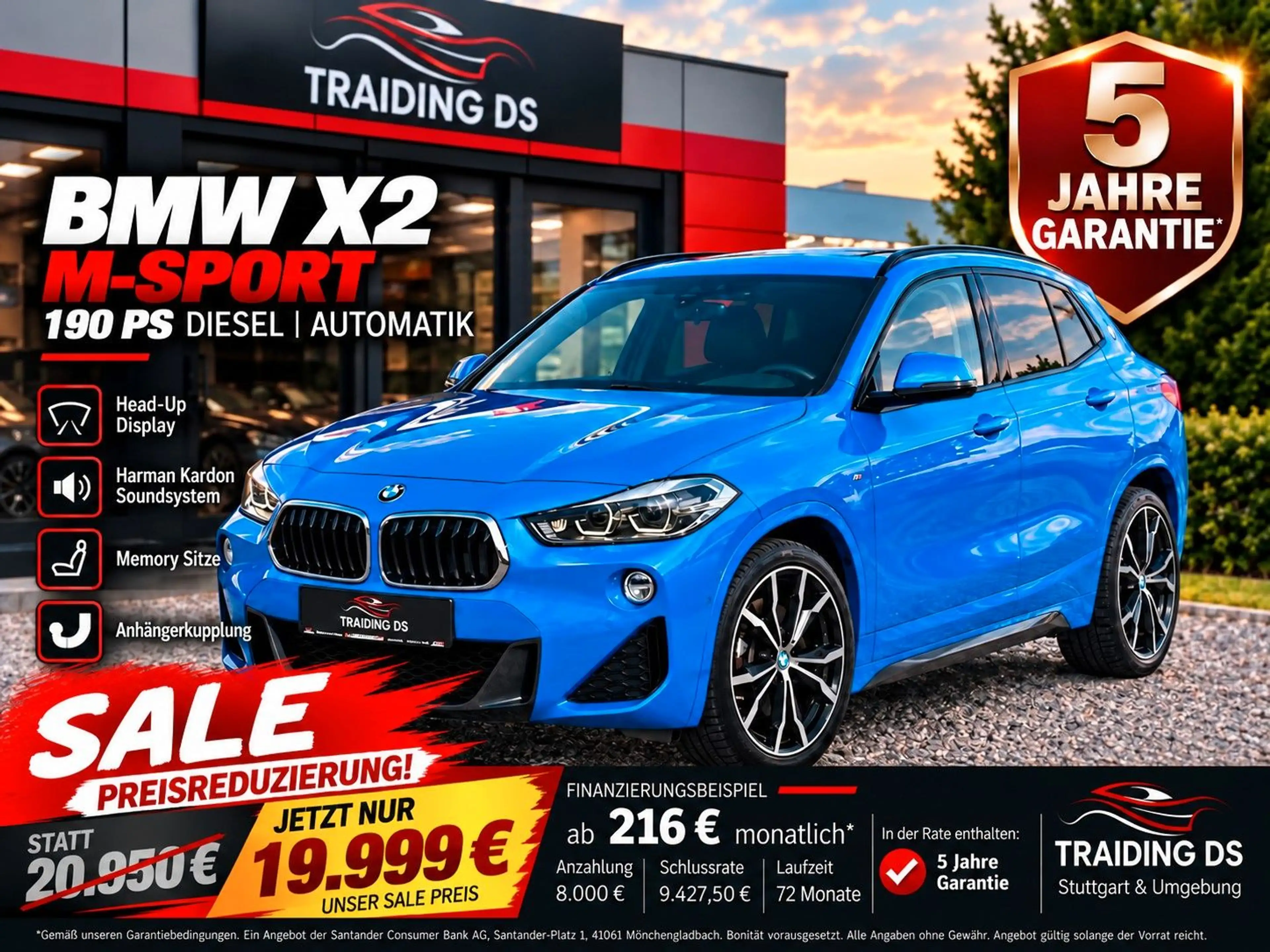 BMW X2 XDRIVE 20d--M Sport--HEAD UP-PANO-HARMAN-ACC